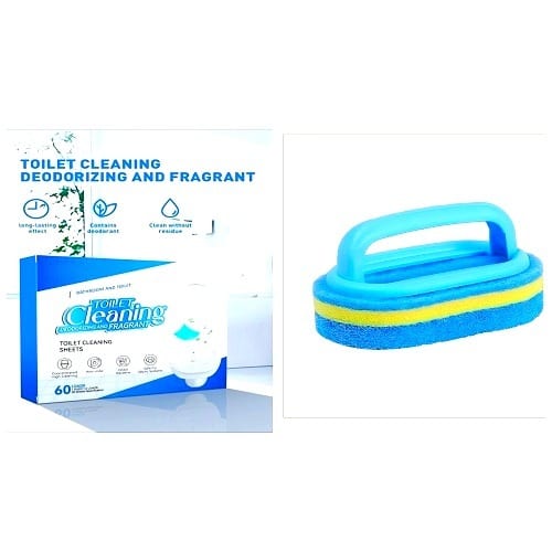 2-in-1 Green Toilet Cleaning Sheets- 60 Eco-sheets + Magic Brush