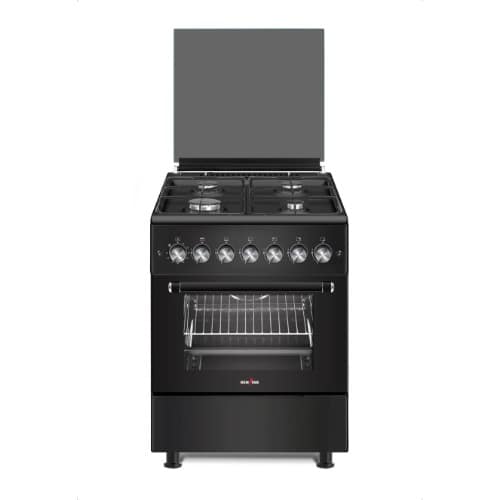 50x50cm 4 Gas Burner Cooker With Bottom Oven & Grill - Black