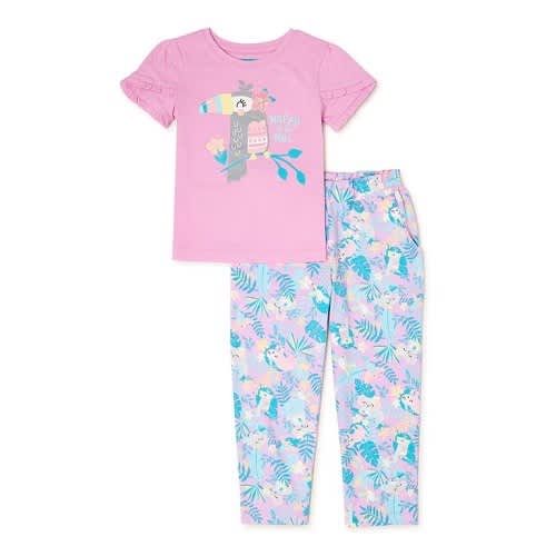 365 Kids Girls Ruffle Sleeve T-shirt And Pants – Hornbill Bird