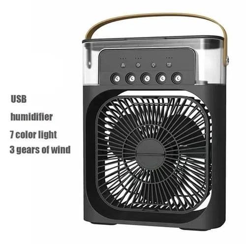 Air Cooler Fan With Humidifier /air Conditioner Fan With Mist + 7 Color Led Light