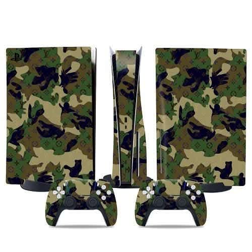 Playstation Ps5 Fat Protective Stylish Sticker -lv Camo Series