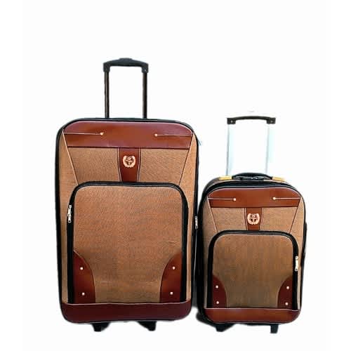 By 2 Set Trolly Luggage Traveling Boxes - Brown