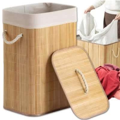 Bamboo Laundry Hamper With Lid