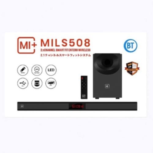 Mi+ Powerful Bass Wireless Bluetooth Soundbar With Remote +fm