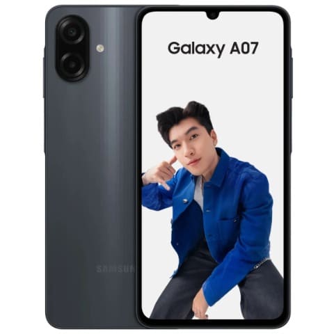 Galaxy A07 - 6.7" - 64GB ROM - 4GB RAM - 4G LTE - Dual SIM - Fingerprint - 5000mAh - Black