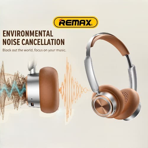 Retro Design Noise-cancelling Wireless Bluetooth 5.4 Headphone - Model Rb830hb Brown