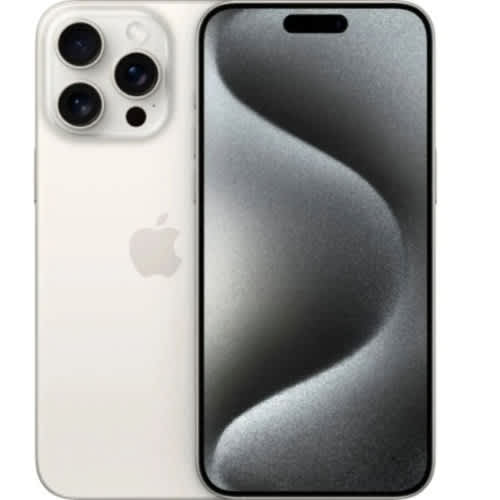 iPhone 15 Pro Max - 6.7" - 256GB ROM - 8GB RAM – Single Sim - iOS 17 - 4441mAh – White Titanium