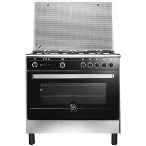 La Germania Freestanding Cooker - 90 X 60 - 5 Gas Burners - Stainless X Black