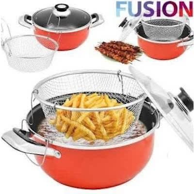 3 In 1 Non Stick Cooker / Fryer And Steamer - 28cm