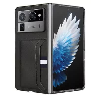 Tecno Phantom V Fold 2 Leather Case With Card Slot - Black