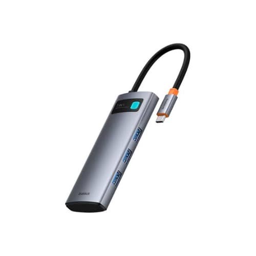 Baseus Metal Gleam Series 7-port Hub Space - Grey