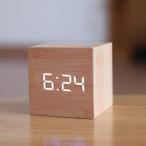 Wooden Led Alarm Clock