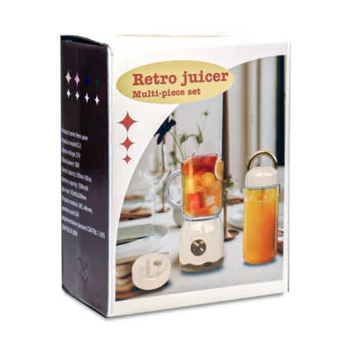 Retro Portable Juicer 500ml- Usb Rechargeable Blender For Smoothie