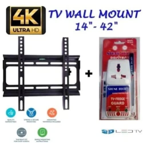 Tv Wall Mount 14-42 + Surge Protector