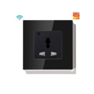 Single 16a Wifi Smart Wall Socket Power Monitor Tuya Smart Life Alexa/Google Home Voice