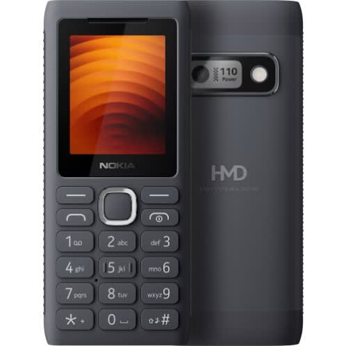110 Power Dual SIM - 1.8" - FM Radio - MicroSD slot - Large Storage for Contacts - 1750mAh - Grey