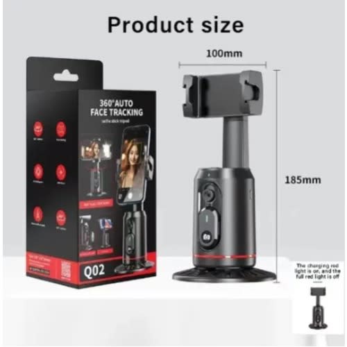 Q02 360 Auto Face Tracking Phone Holder/selfie Stick