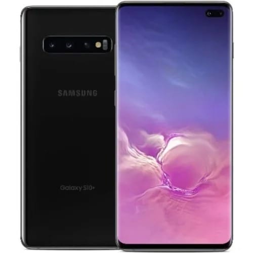 Galaxy S10 Plus - 6.4" - 8GB RAM- 128GB ROM - Single Sim -4100mAh + Pouch & Screen Guard - Black