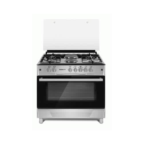 4 Gas Burner + 2 Electric Burner - Black And Gray