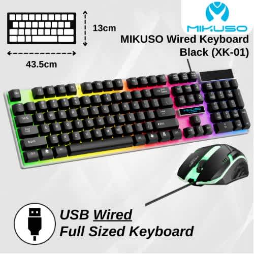 Mechanical Wired Luminous Gaming Keyboard And Mouse Perfect Set