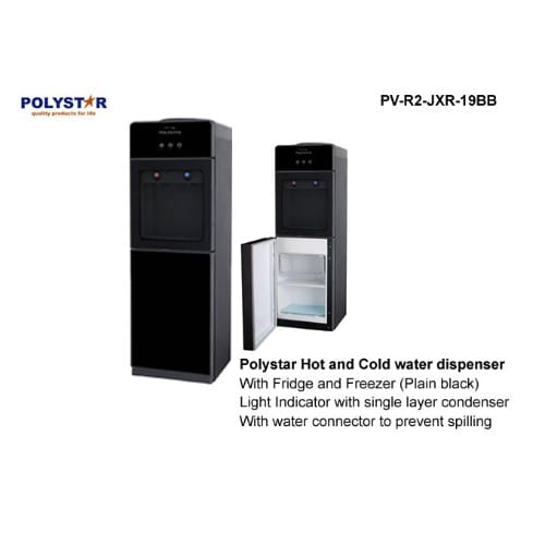 Polystar Hot & Cold Water Dispenser With Fridge - Pv-r2-jxr-19bb