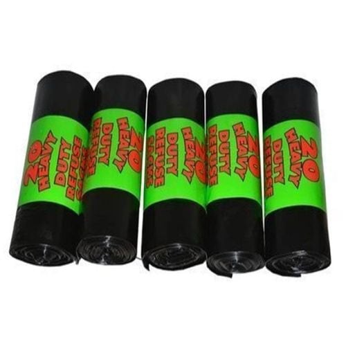 Heavy Duty Disposable Waste Nylon Bags - 5 Rolls