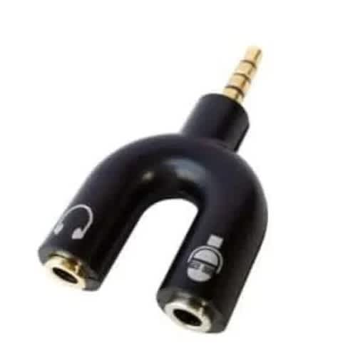 Stereo Audio Splitter Earphone Headset + Microphone Adapter - 3.5mm