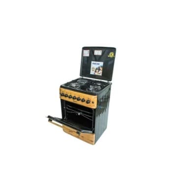 3 Gas Burner 1 Hot Plate With Gas Oven - Wood - 60x60cm