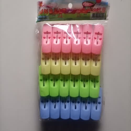 Cloth Pegs 72 Pieces - Multicolour