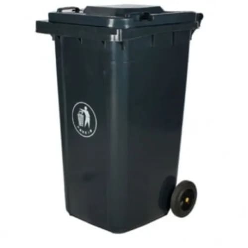 Plastic Waste Bin With Pedal - Black - 240l