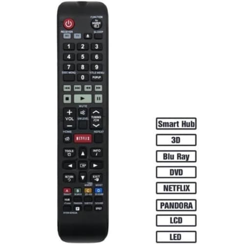 Replacement For Samsung Remote - 3d/ Smart Tv/Blu-ray/Lcd/Led/Tv