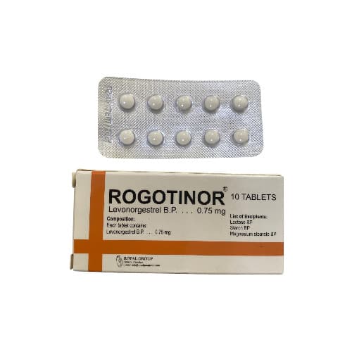 Rogotinor Levonorgestrel B.p 0.75mg 10 Tablets