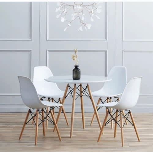 Mini Dining Table Round + 4 Sitting Chairs