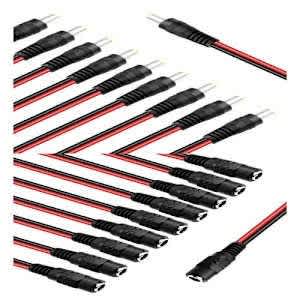 Male +female Plug 12v Dc Power Pigtail Cable Jack For Cctv Camera Connector Tail - 10 Pairs