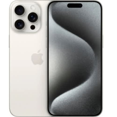 iPhone 15 Pro Max - 6.7" - 256GB ROM - 8GB RAM – Single Sim - iOS 17 - 4441mAh – White Titanium