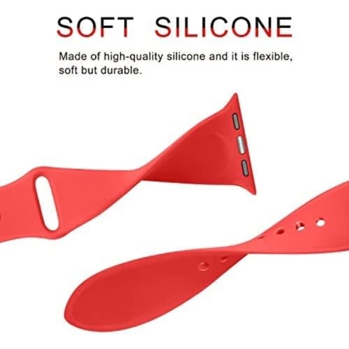 38mm Replacement Silicone Strap Band For Iwatch - Red