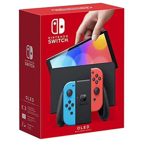 Nintendo Switch NintendoSwitch/PSP3000.1000/Nintendo 3ds Nintendo 3DS Switch Oled Model - Neon Blue And Red Joy-con - Black