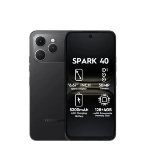 Spark 40 - 4gb Ram - 128gb Rom - 5200mah - Black