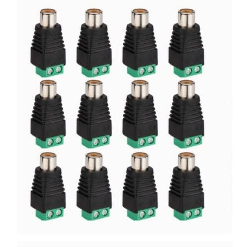 Female Plug To Av Screw Terminal Audio Video Connector Adapter -10pcs