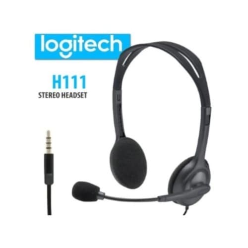 H111 Wired Stereo Headset With Microphone And Noise Cancellation 3.5mm Audio Jack