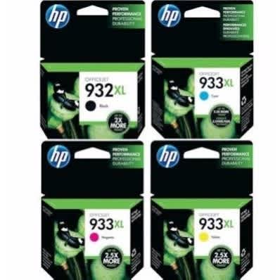 932xl & 933xl Ink Cartridge Set - 4 Pieces