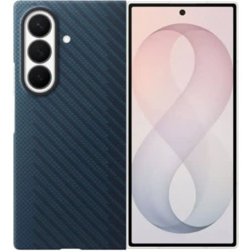 Magnet Case Carbon Fiber For Samsung Galaxy Z Fold 8 Ultra - Blue