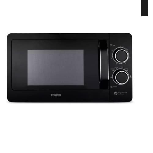 20l Black Manual Microwave - 800w