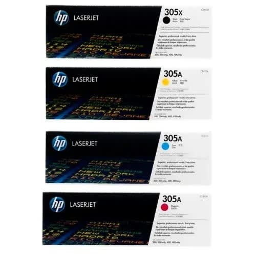 305a Combo Toner Set- Cyan - Yellow - Magenta & Black