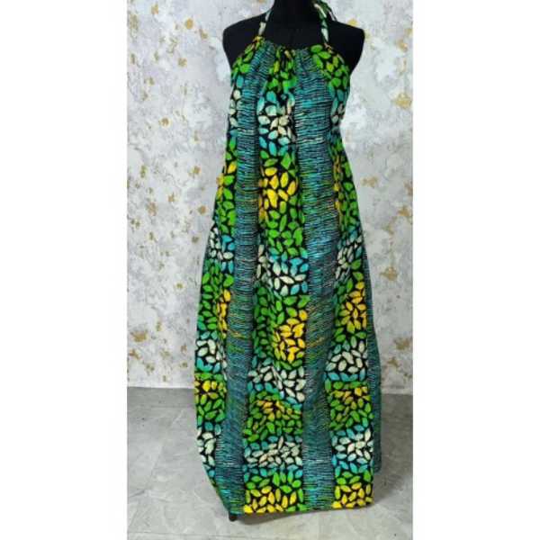 Ankara Stoned Halter Neck Maxi Dress view 2