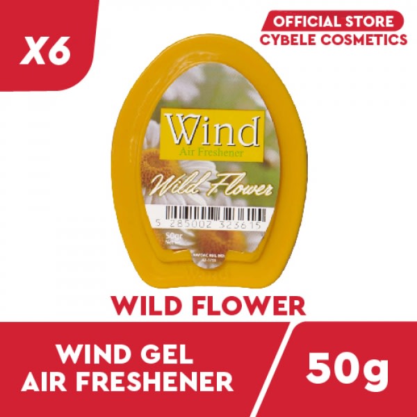 Wild Flower Gel Air Freshener - White Floral Scent - 50g X 6.
