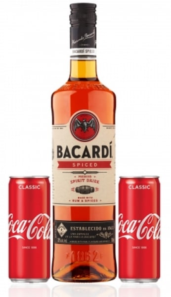 Spiced - 700ml + 2 Free Coca Cola Cans.