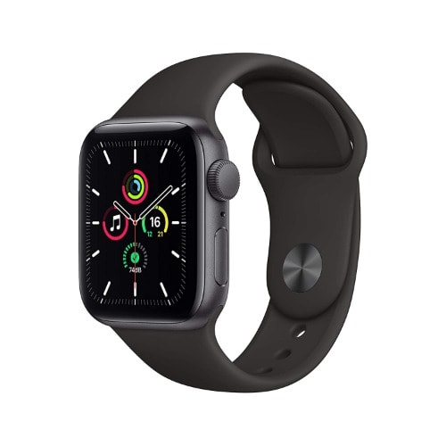 Apple Watch Se (gps) 40mm Space Grey Aluminum Case With Black Sport Band.