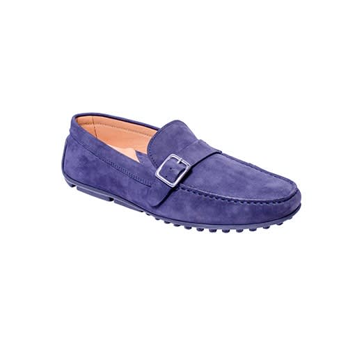 Patrizio Dolci Suede Loafers Shoe - Blue .