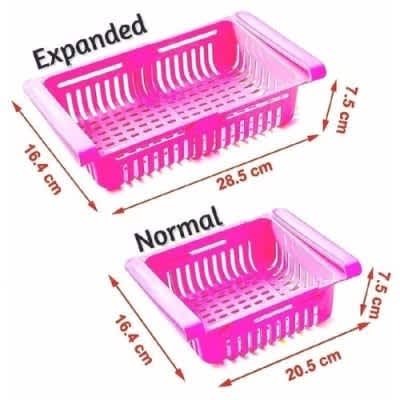 Refrigerator Organizer - Pink - Set Of 2